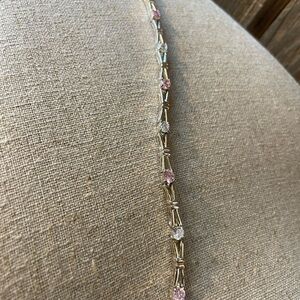 Chic Pink and Silver Bracelet for Women